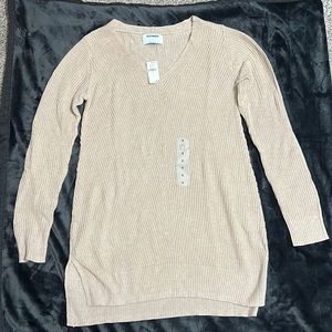 Old Navy, V Neck sweater, Beige, Size small